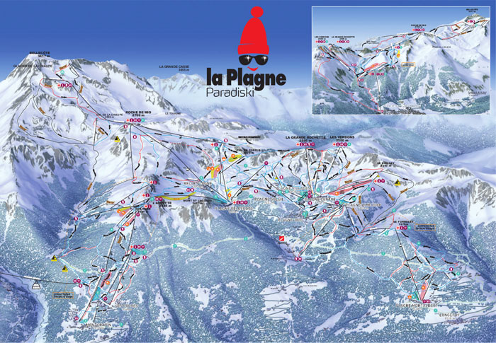 De skikaart van La Plagne